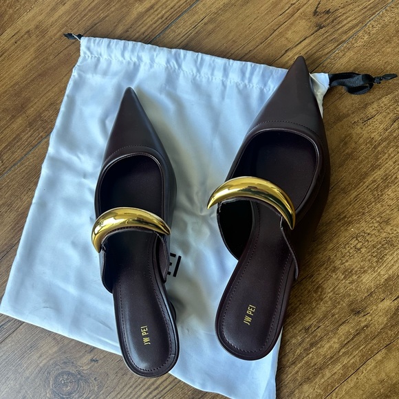 JW PEI HELENA PIERCED MULES- CLARET RED - Picture 3 of 5